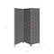 Homeroots 3 Panel Soft Fabric Room Divider, Black - 71 x 47 x 1 in. 379910 - alternate 10